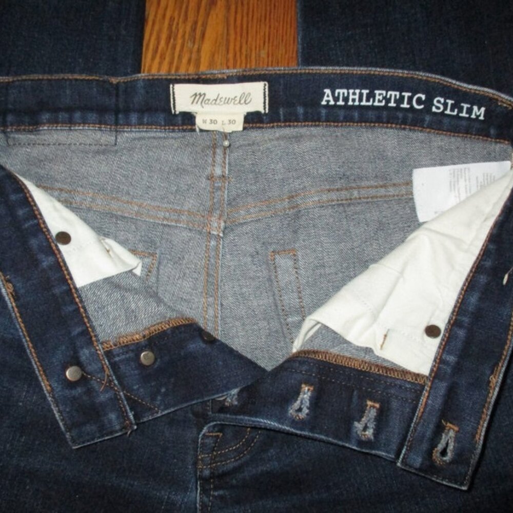 MADEWELL Athletic Slim Selvedge Jeans Sz 30 - Picture 6 of 12